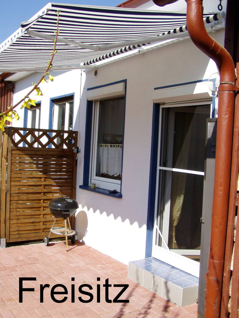 Terasse hinter der Ferienwohnung in Karlstadt