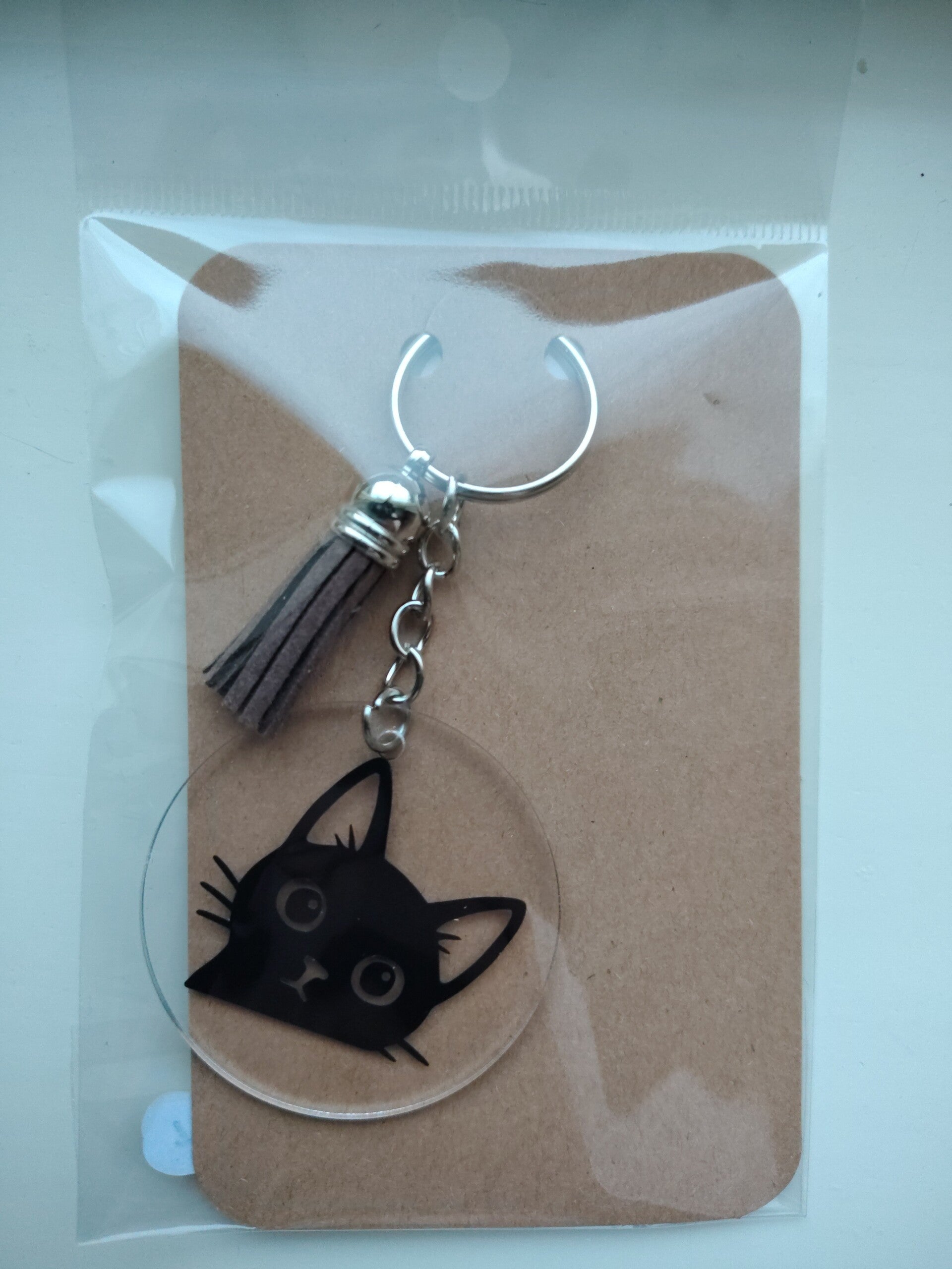 Sleutelhanger kat- foutje bedankt