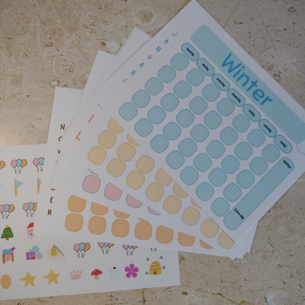 Gratis printable Jaarkalender voor Kids