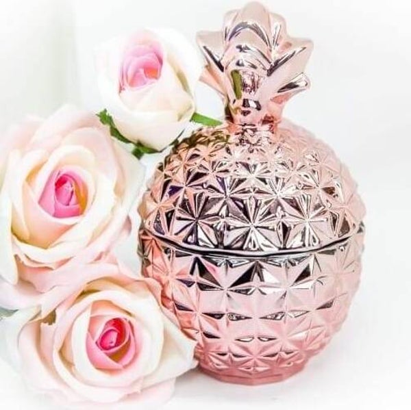 Rose Gold Pineapple Candle SALE