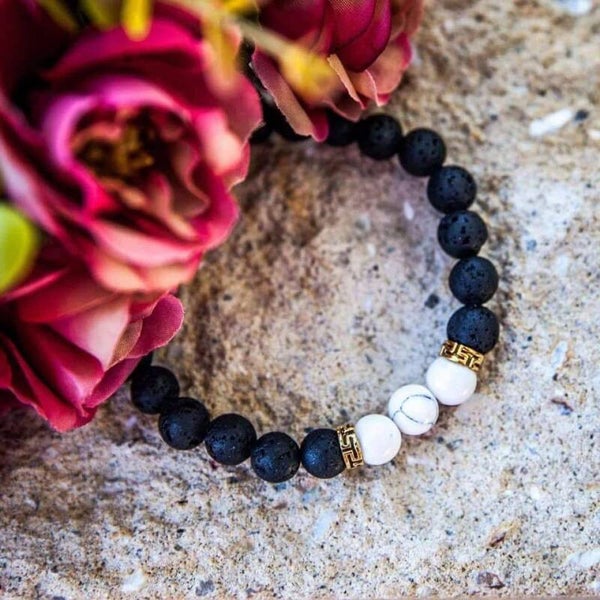 Lava Bead Diffuser Bracelet - White