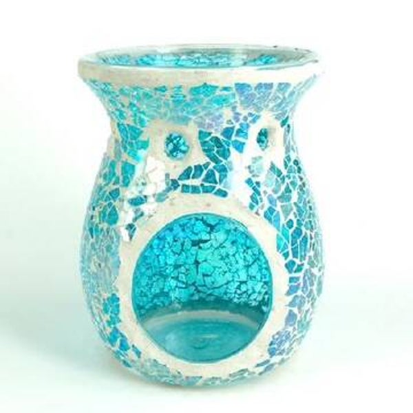 Blue Mosaic Burner - White Trimming