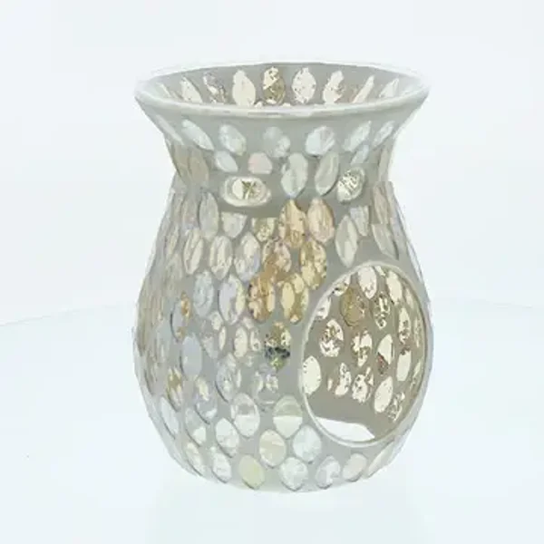 White Seashell Mosaic Burner