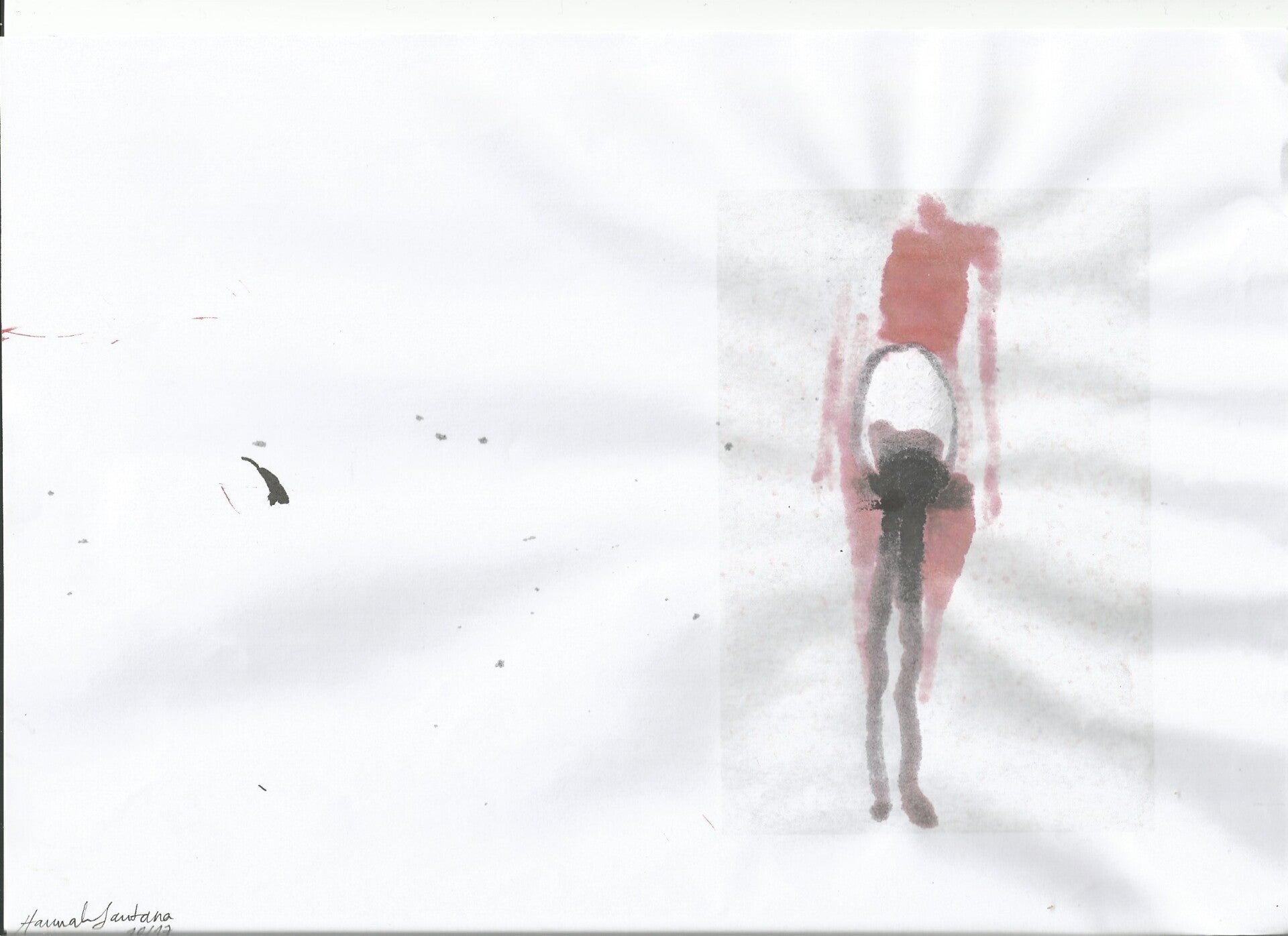 Zeichnung, bzw. Malerei von angedeutenden Gebärenden Menschen 