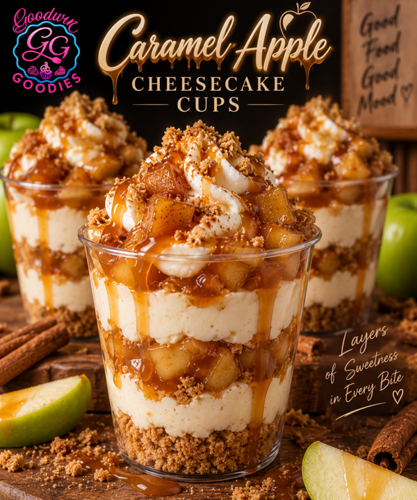 Caramel Apple Cheesecake Dessert Cups