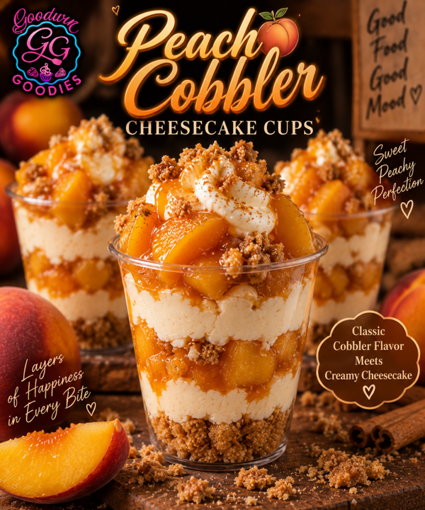 Peach Cobble Cheesecake Dessert Cups