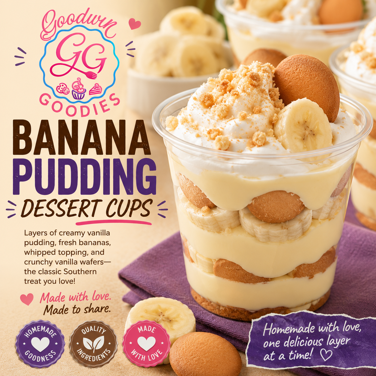 Banana Pudding Dessert Cups