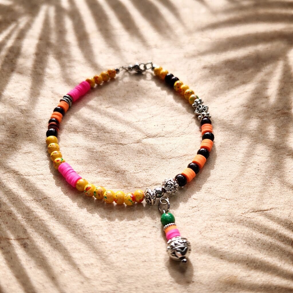 Enkelbandje tropical met bedel