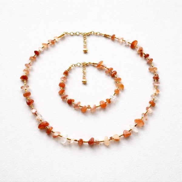 Set Ketting & armband 'Earth orange