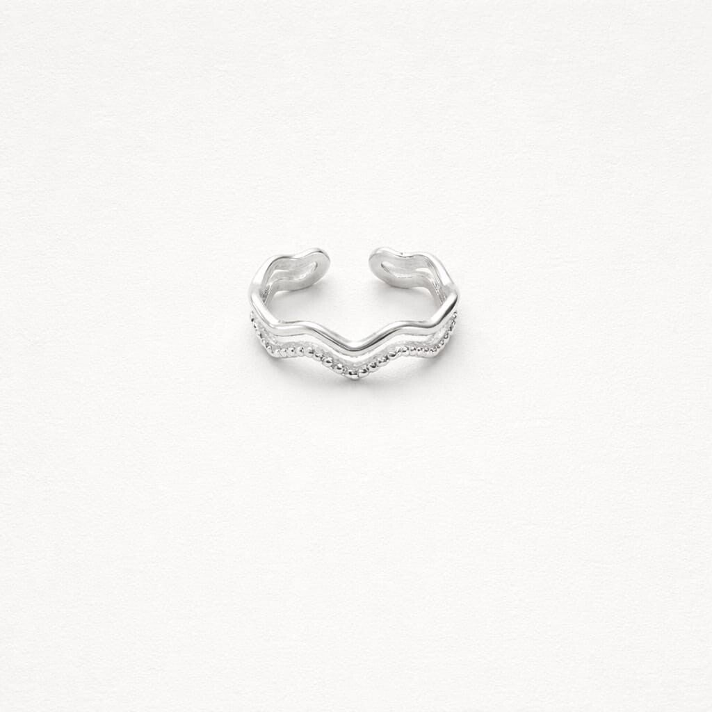 Ring ' waffle zilver