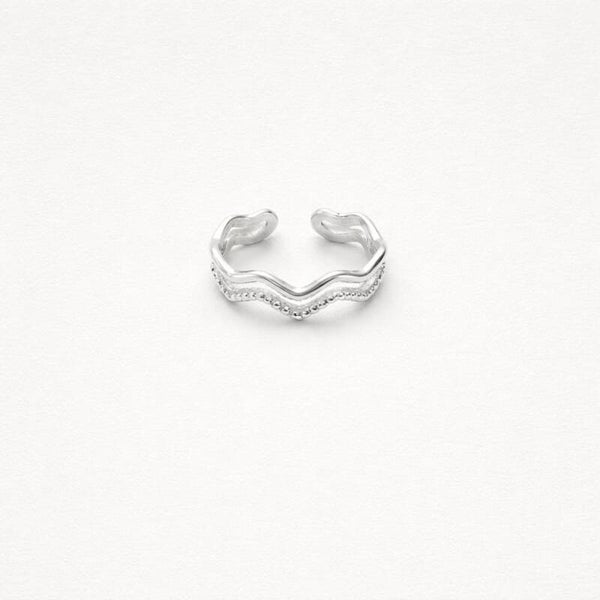 Ring ' waffle zilver