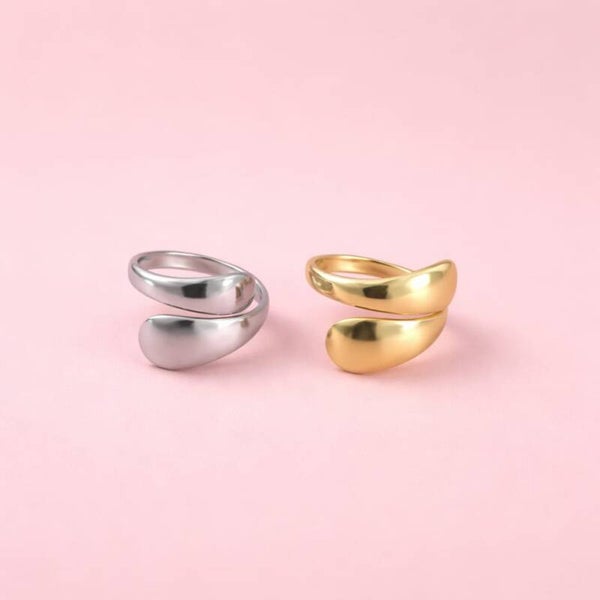 Ring ' Drop goud/zilver