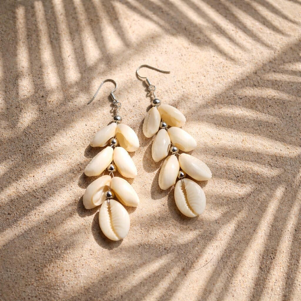 Statement oorbellen 'Kauri silver