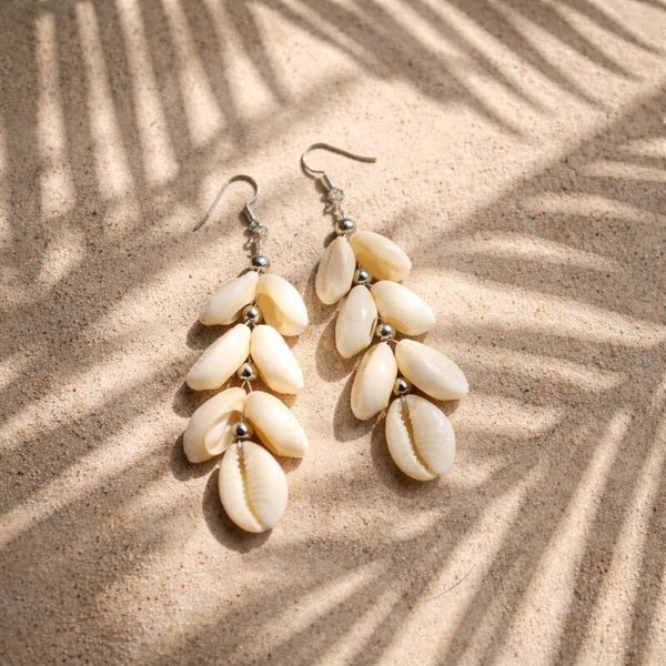 Statement oorbellen 'Kauri silver