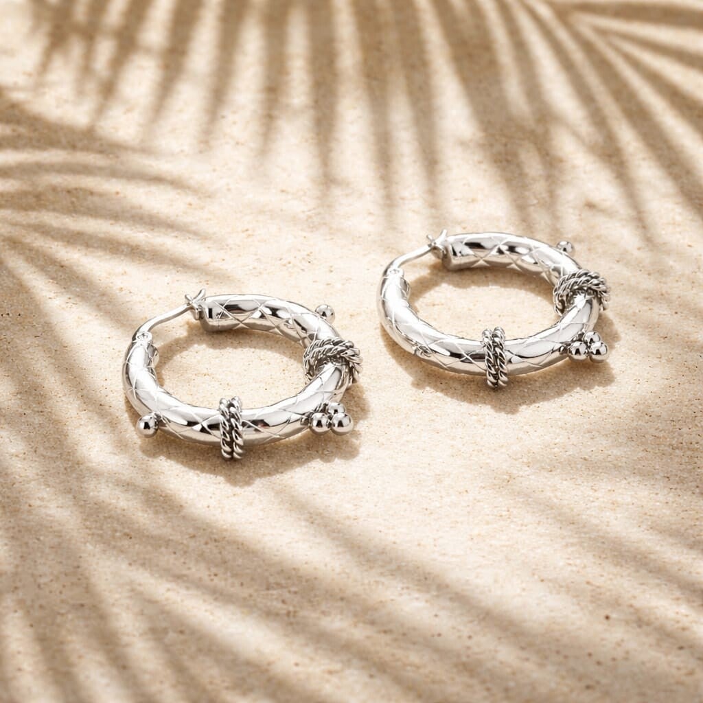 Bali hoops zilver