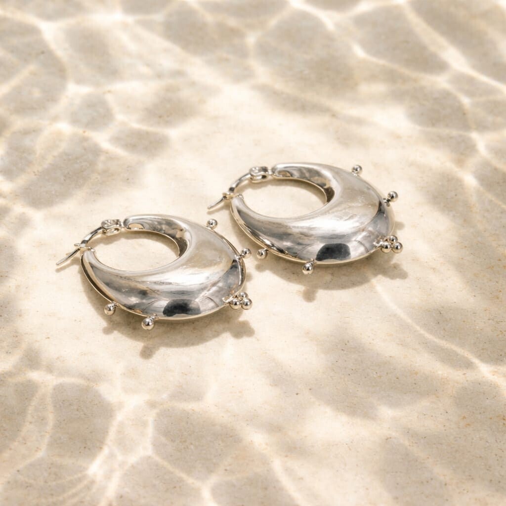 Bali hoops met bolletjes
