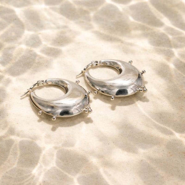 Bali hoops met bolletjes