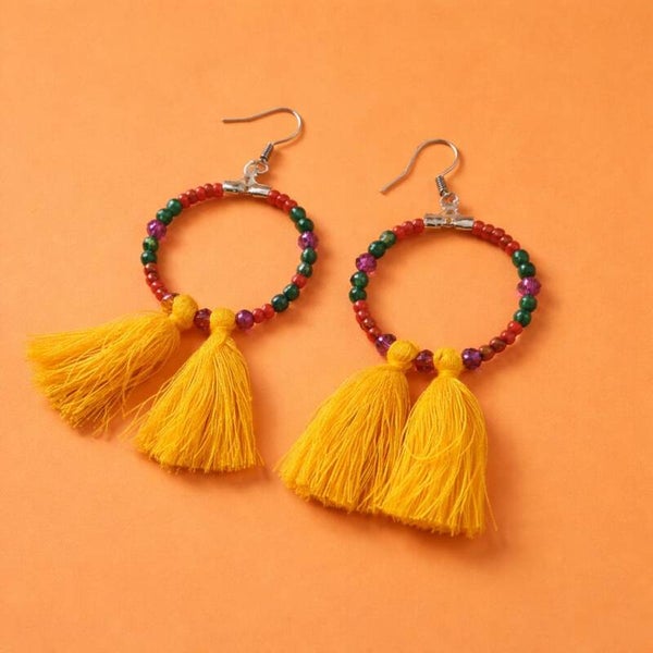 Tropical hoops met gele kwast