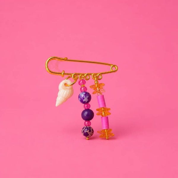 Tropical broche "schelp