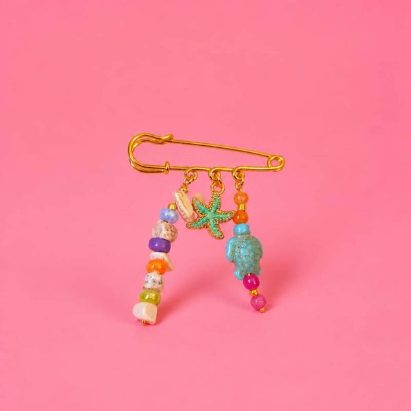 Tropical broche "schildpad