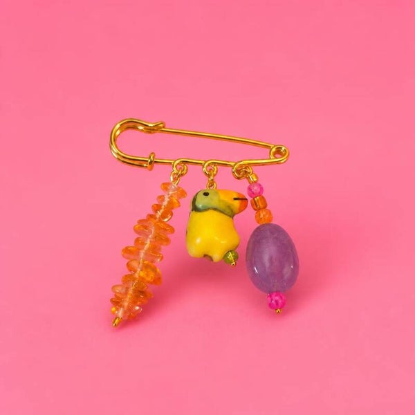 Tropical broche "kakatoe