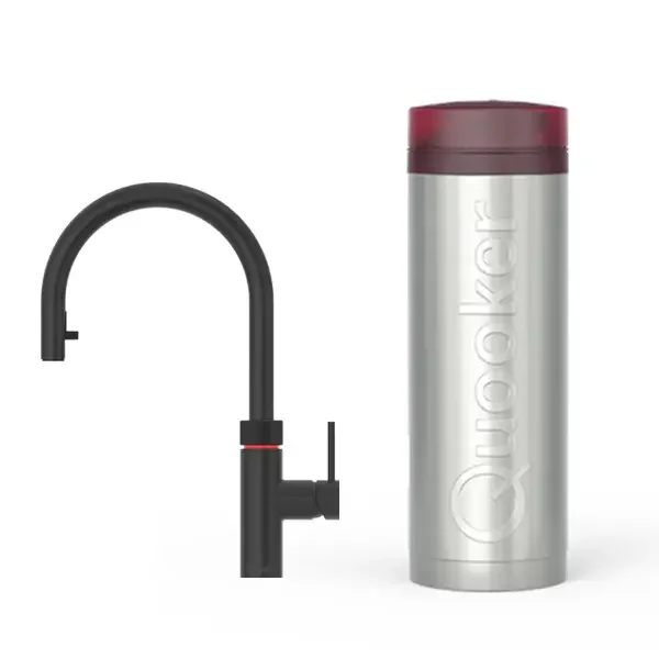 Quooker Flex Zwart Met PRO3 Boiler 3 in 1 Kokend Water Keukenkraan Zwart 3XBLK AANBIEDING!!