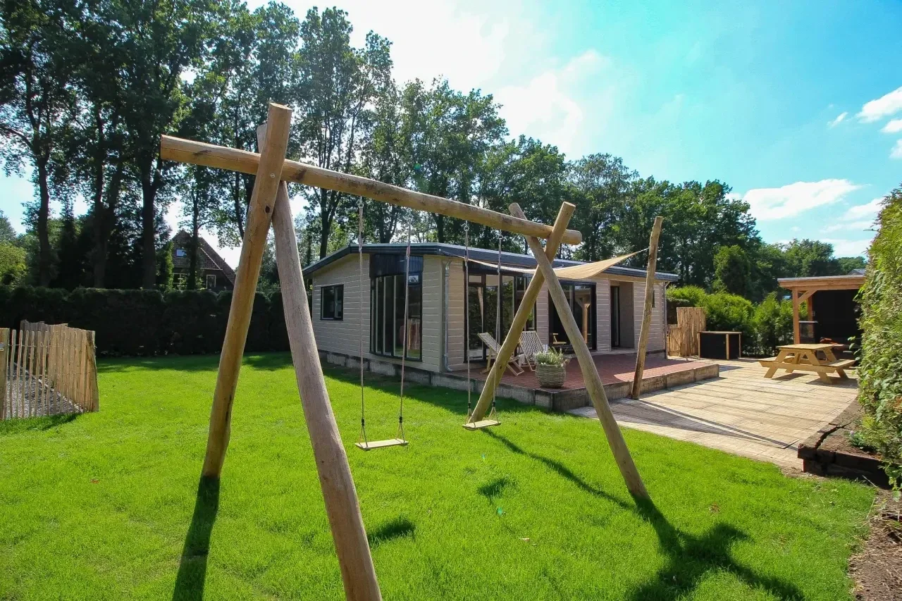 Veluwe Wellness Chalet met omheinde tuin en wellness 8 gasten Voorthuizen, Barneveld, Nederland