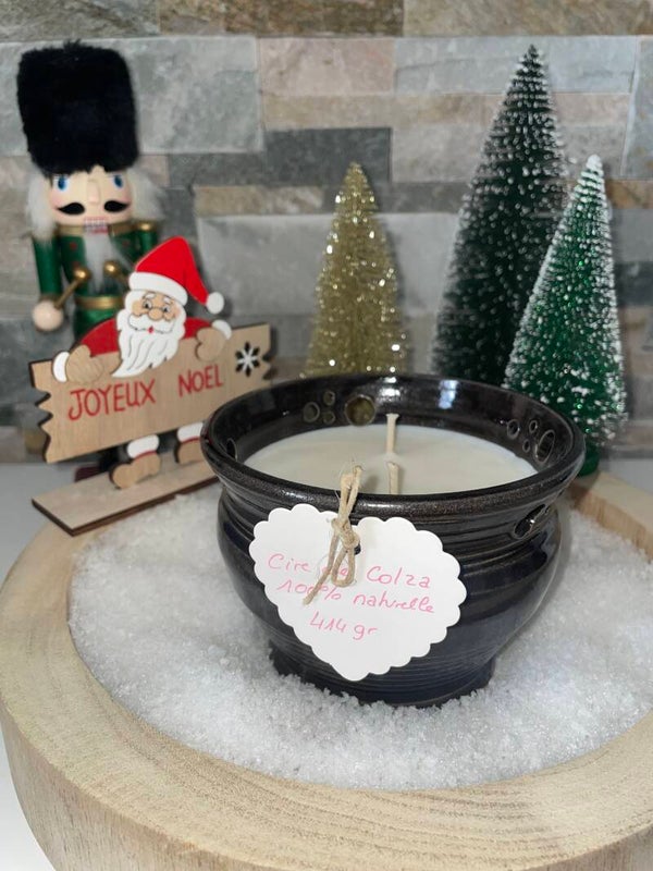 Bougie artisanale noire