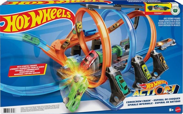 Hot Wheels Triple Looping, pista de coches de juguete (Mattel FTB65)