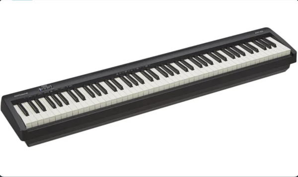 Piano digital Roland FP-10 con 88 teclas. Es un modelo compacto y versátil.  - 88 teclas de tamaño completo. - Diseño portátil y ligero. - Sonido de piano auténtico. CON SOPORTE ONIX 130 SIN CAJA ORIGINAL