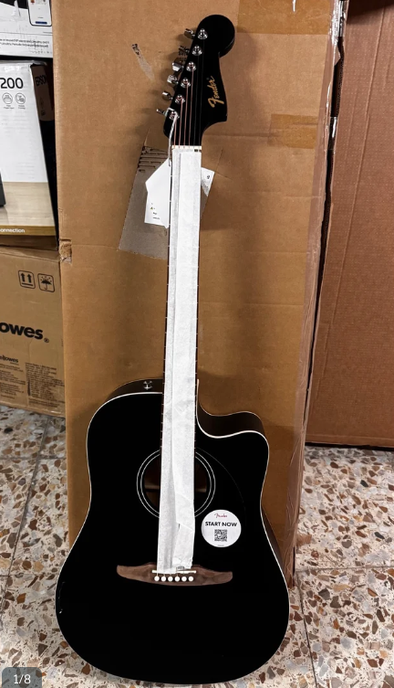 Guitarra Electroacústica Fender Redondo CE GOLPEADA