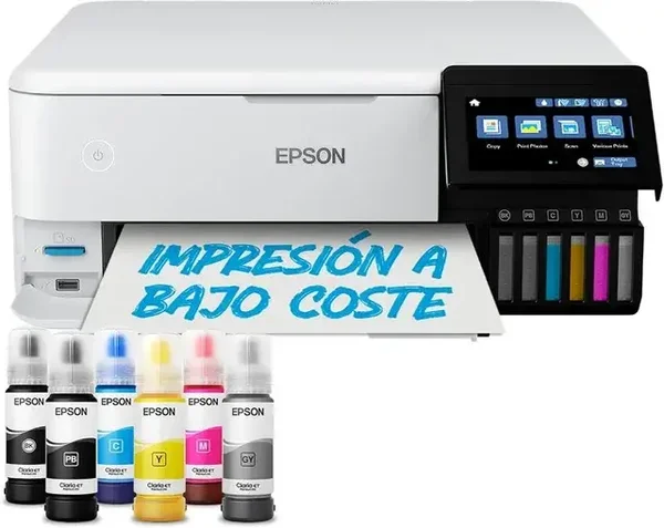 Impresora fotográfica Epson EcoTank ET-8500 en formato A4. Ideal para impresiones de alta calidad.