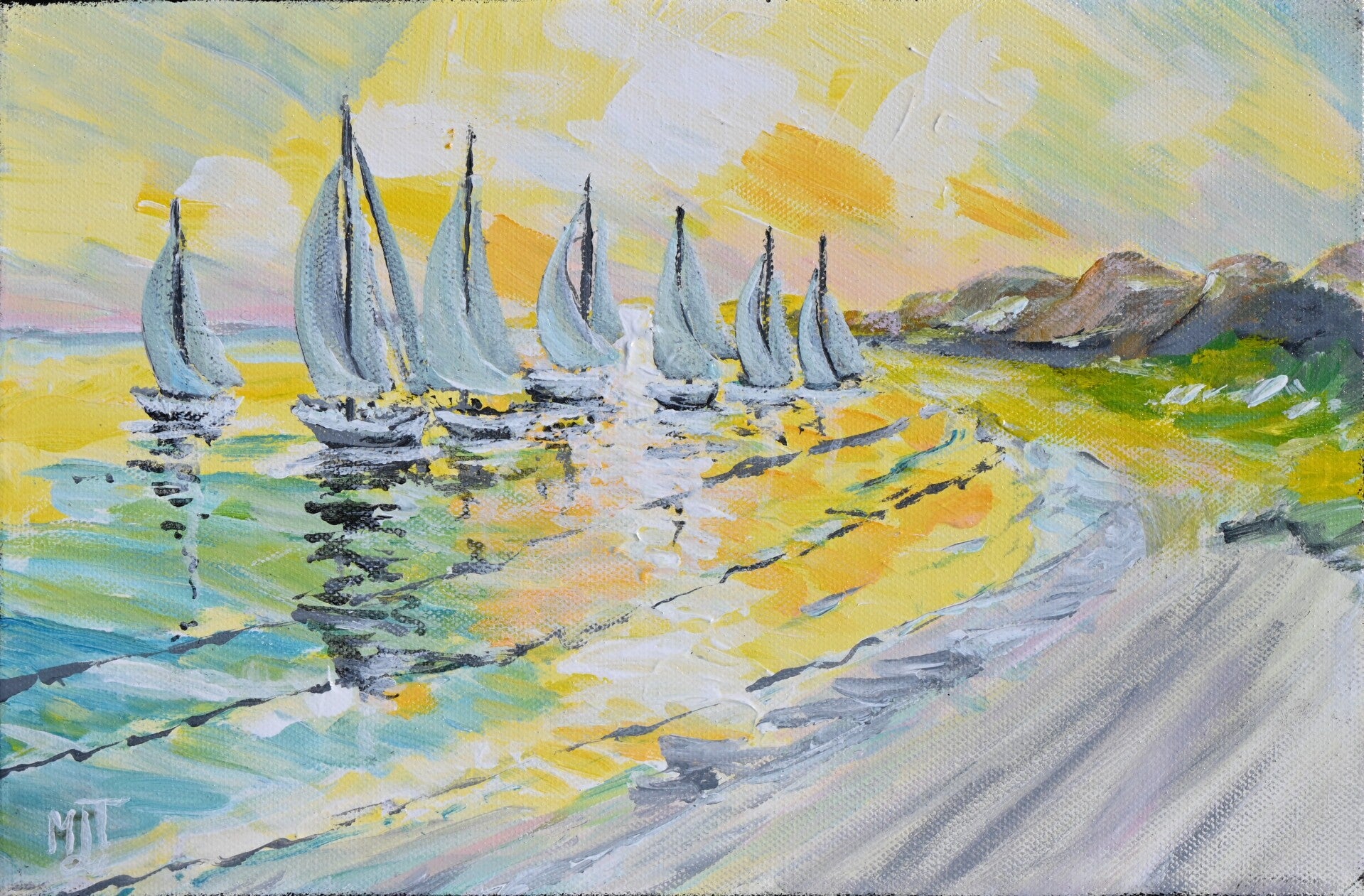 Couleurs étranges sur la mer (30x20cm)