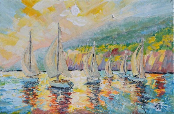 Magie de voiliers en Méditerranée (2) 30x20 cm