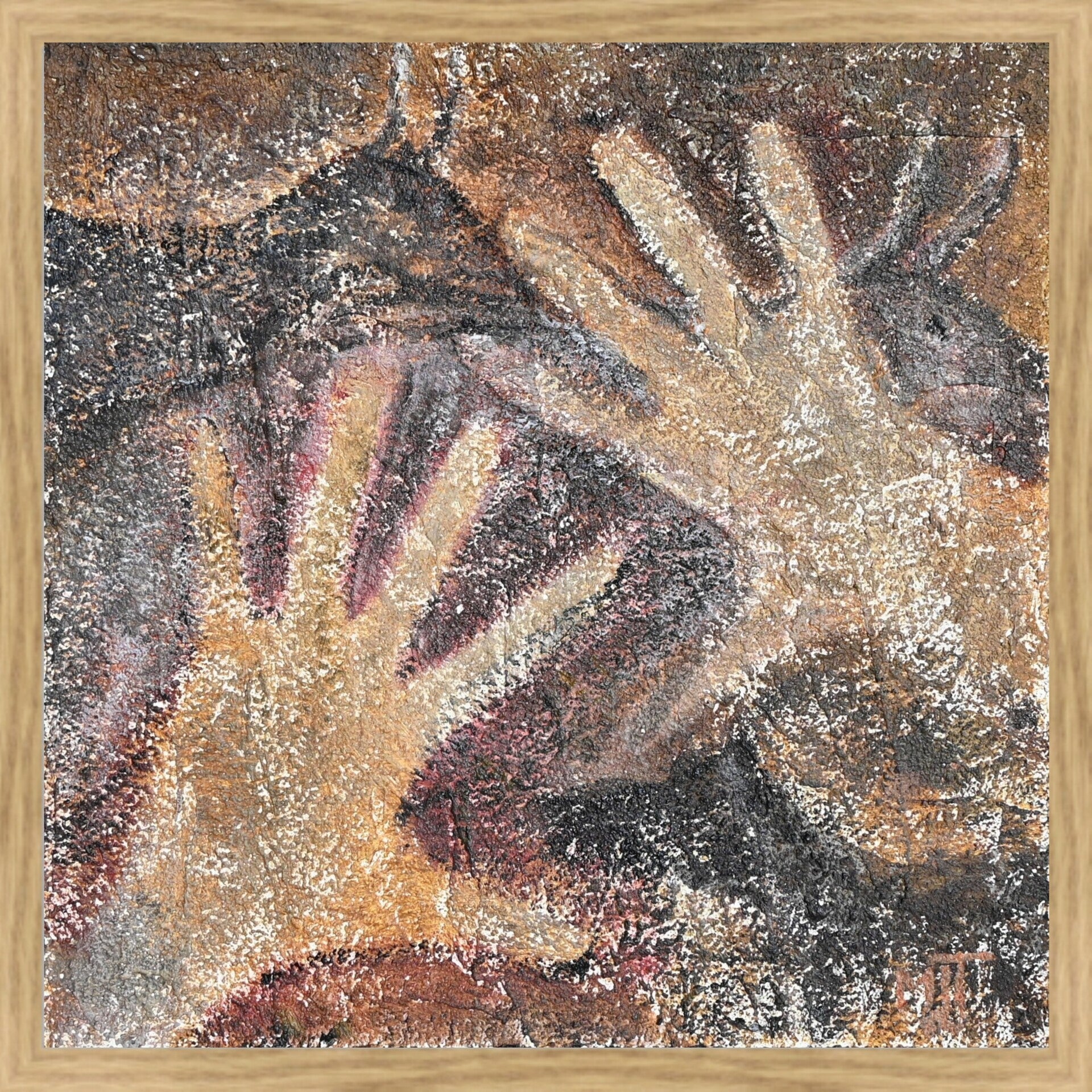 N°5. Mains sur la bête (30x30 cm)