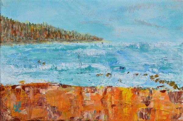 Mer des tropiques-Acrylique (30x20 cm)