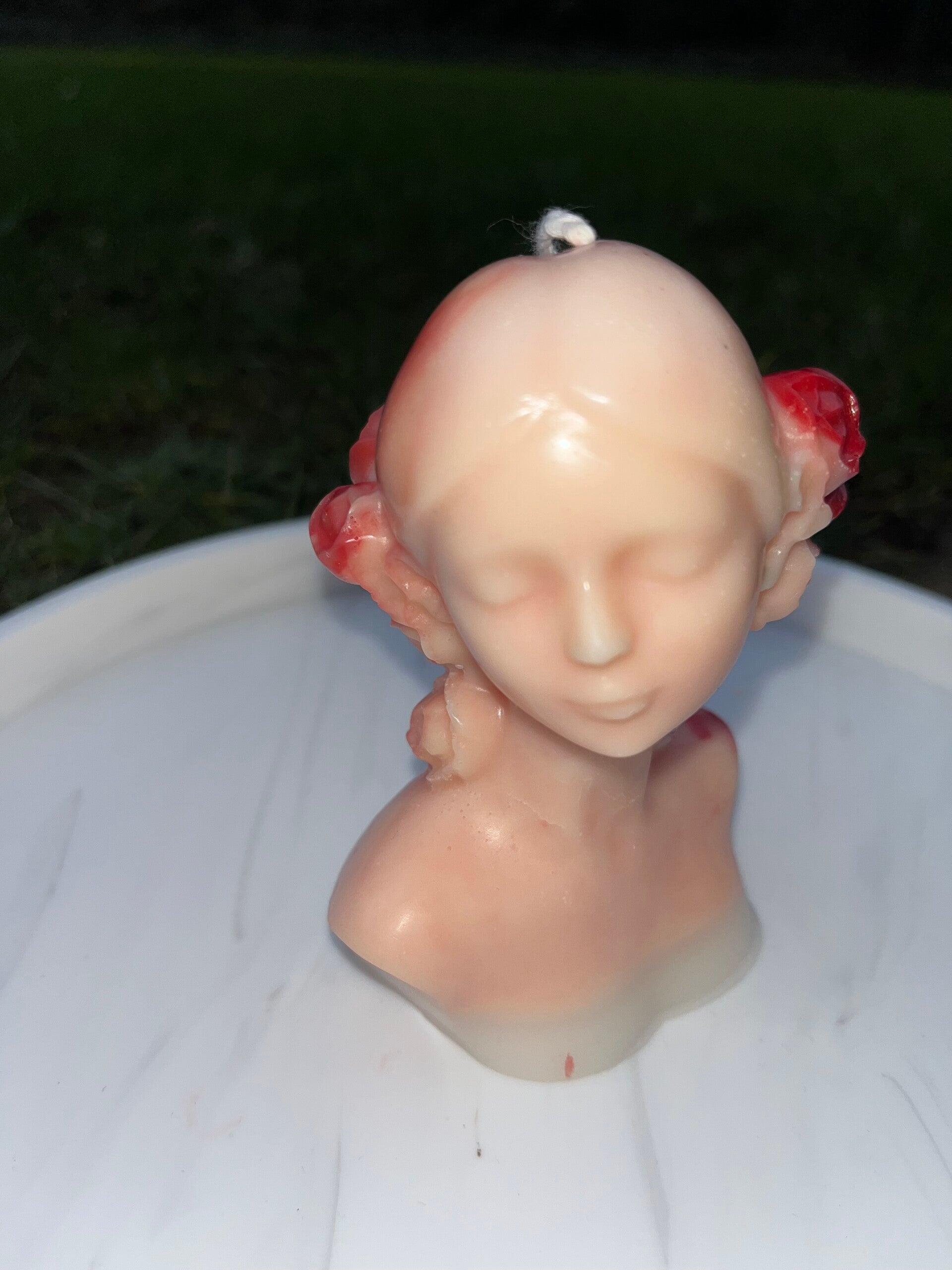 Winking Eyes Girl Candle