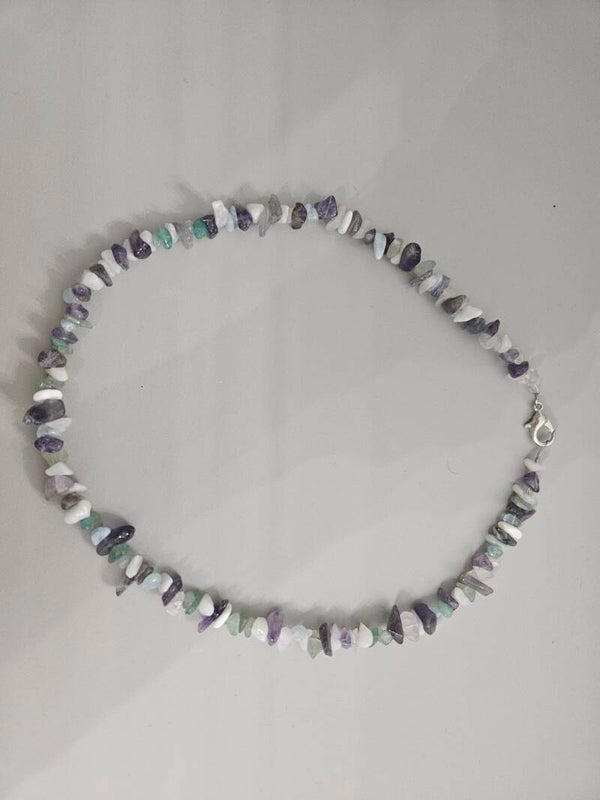 Collana avventurina con ametista