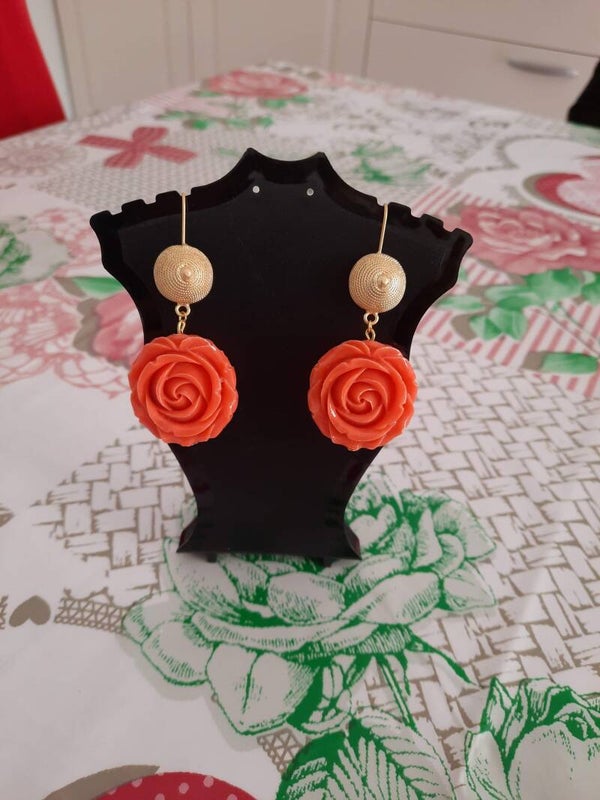 Orecchini rose rosse