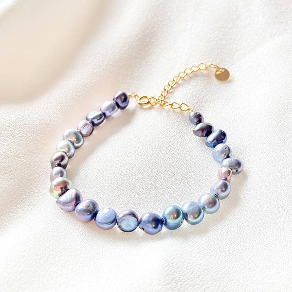 Armband Zoetwaterparel Galaxy | Goud