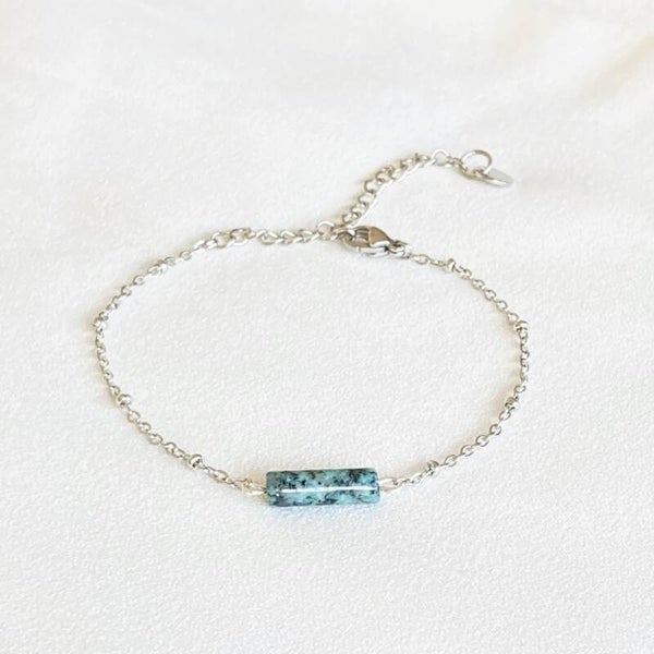 Armband Natuursteen Turquoise | Zilver