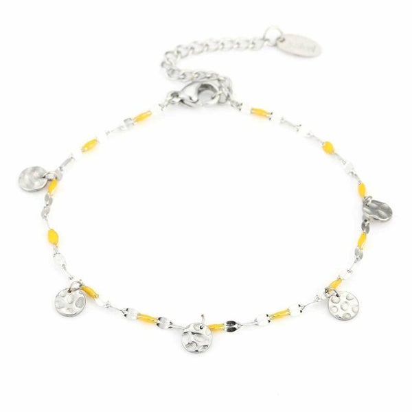 Armband Coins Geel | Zilver
