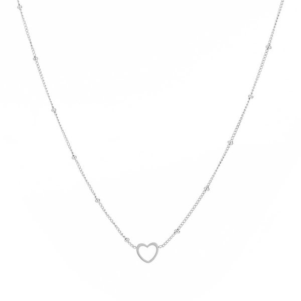 Ketting Open Hartje | Zilver