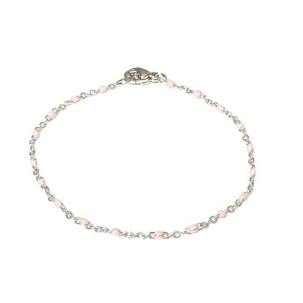 Armband Smal Roze | Zilver