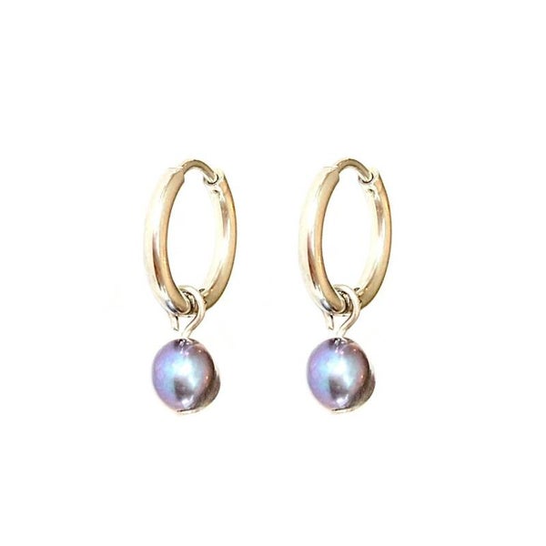 Oorbel Zoetwaterparel Galaxy | Zilver