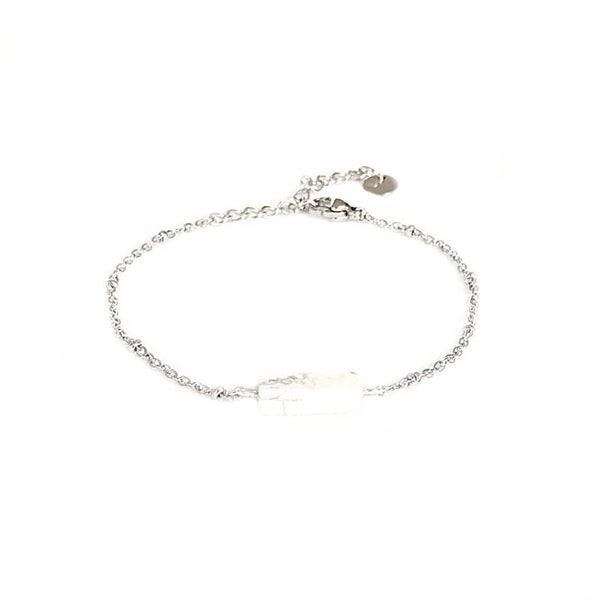 Armband Natuursteen Marmer | Zilver