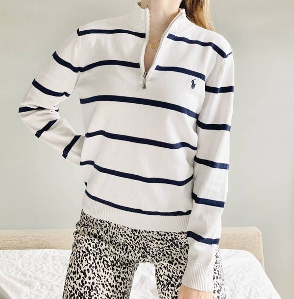 Ralph Lauren Zip | Wit Blauw