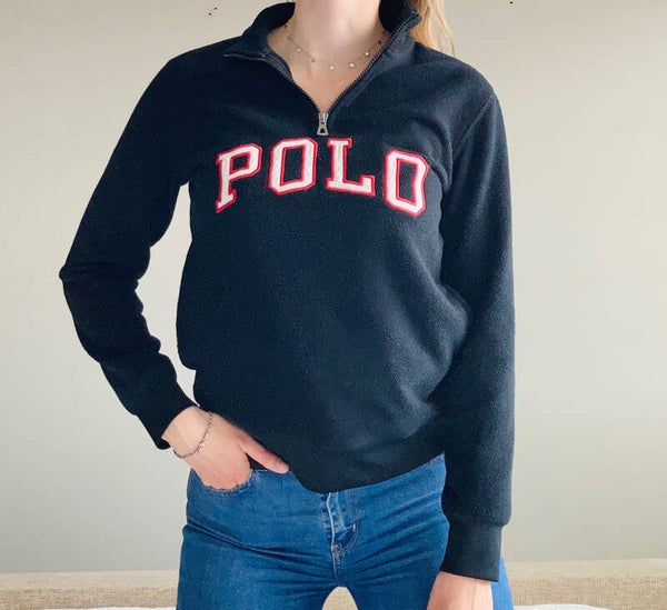 Ralph Lauren Fleece Zip | Zwart