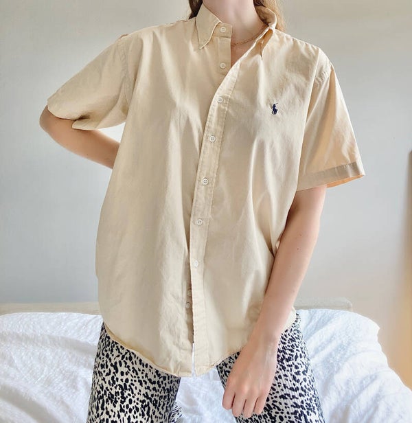 Ralph Lauren Blouse Korte Mouwen | Beige