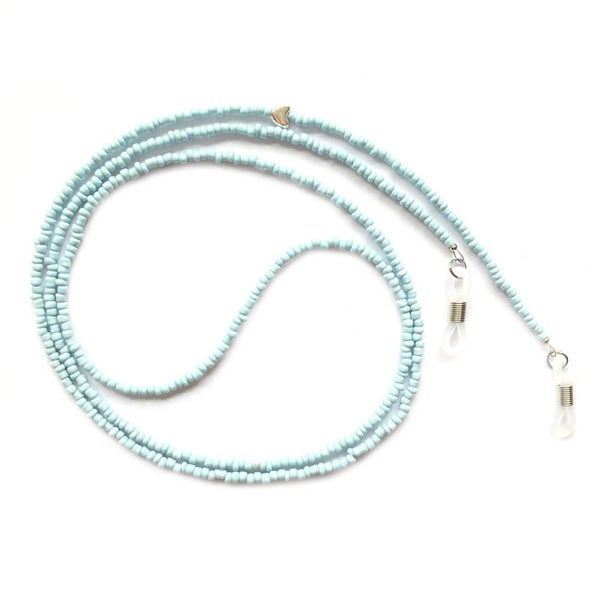 Brillenkoord Kralen Blauw | Zilver